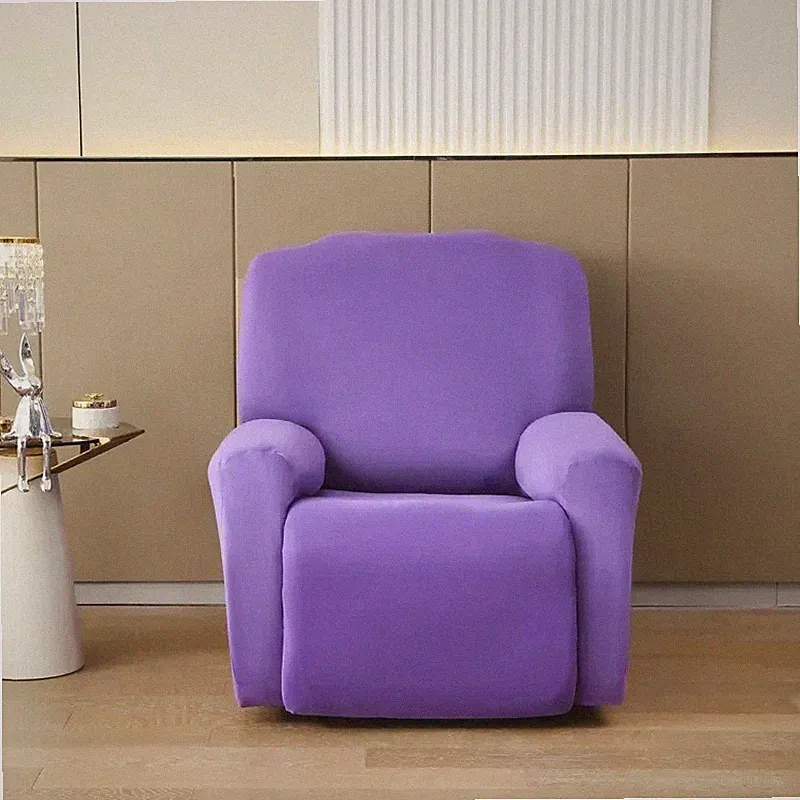 4 Pieces/SET Recliner Cover Stretch Soft Slipcover with Pocket for Kids and Pets