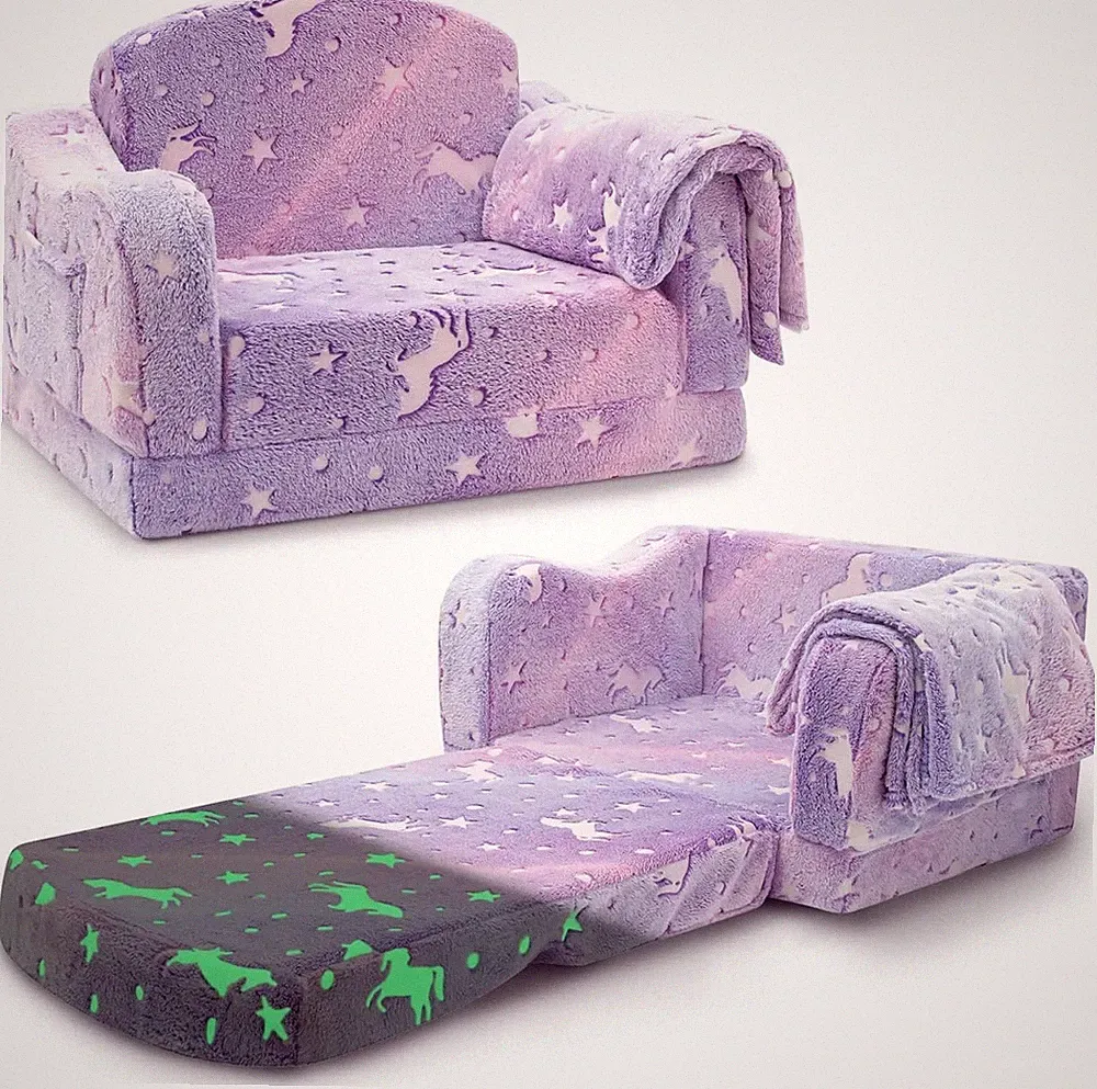 purple recliner for kids