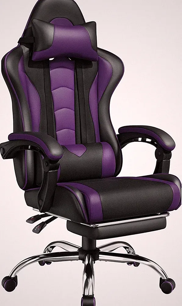 Ergonomic Computer Gaming Chair with Massage Lumbar Support/Swivel Seat/Headrest