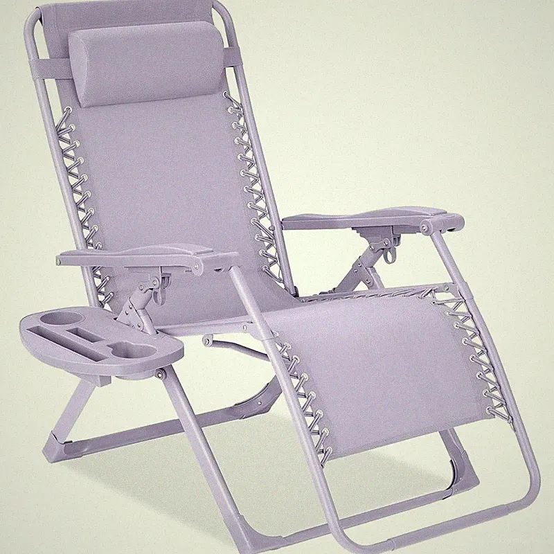 Ergonomic Zero Gravity Folding Recliner Chair W/ Detachable Tray & Cupholders US