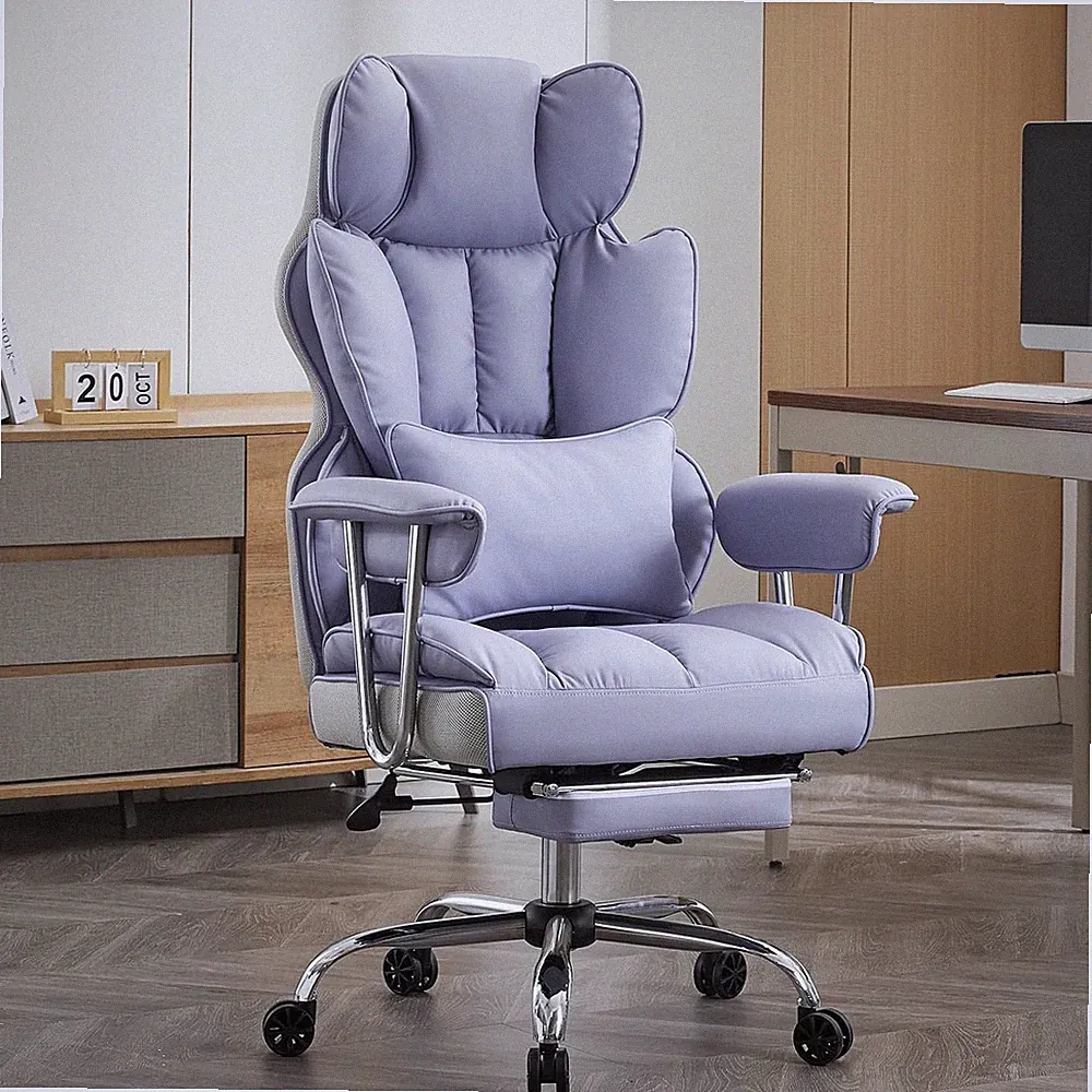 Executive Office Chair for Heavy People, High Back Computer Chair with Foot Rest