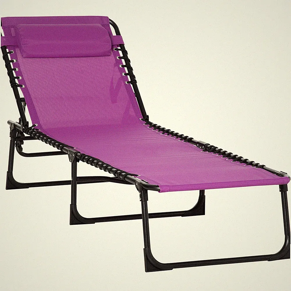 Folding Chaise Lounge Pool Chairs Outdoor for Beach Yard Patio Sun Tanning Deck