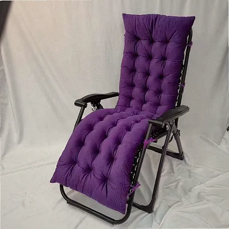 In/Outdoor Deck Lounge Chair Cushion 49/51/61/63"Tufted Rocking Recliner Padding