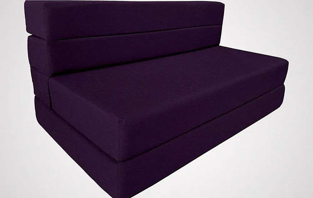 Lounger Folding Foam Mattress, Sleepover Chair Beds 6 x 54 x 80, Purple