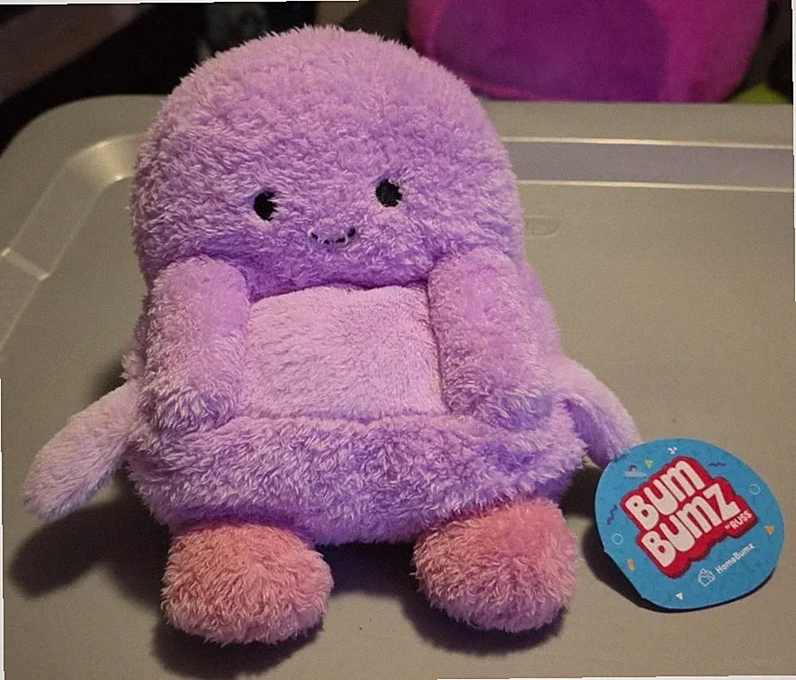 NEW Bum Bumz Ralph the Recliner 7" Purple Chair HomeBumz Plush NWT Russ Kellytoy