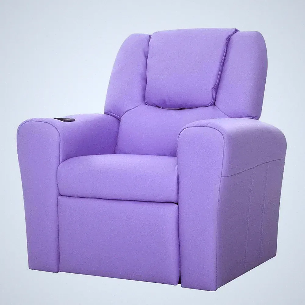 NNEDSZ Kids Recliner Chair Purple PU Leather Sofa Lounge Couch Children Armchair