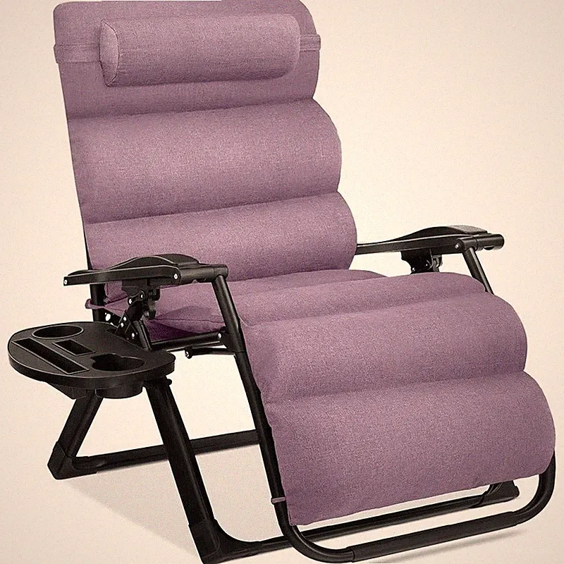 Plush Recliner Folding Zero Gravity Chair Removable Cushion Adjustable Headrest