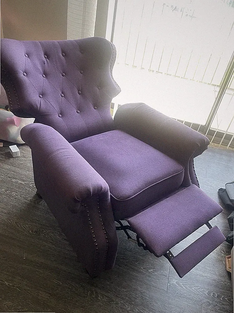 Purple reclining chair