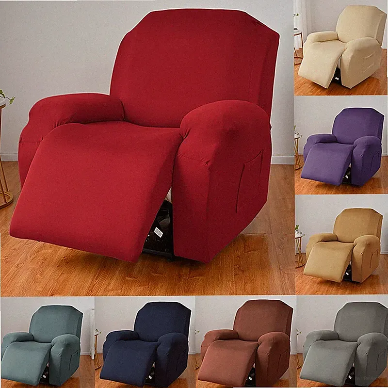 Single Seater Stretch Recliner Chair Cover Elastic Armchair Sofa Couch Slipcover